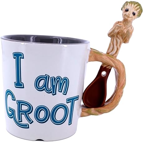 Exclusive Groot Ceramic Coffee Mug with Spoon