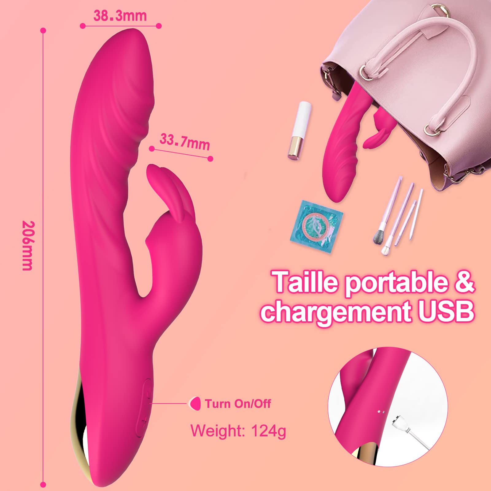 Vibratori da donna, vibratori "coniglio", vibratori G-spot, s, giocattoli sessuali, stimolatori in silicone impermeabili, orgasmi rapidi