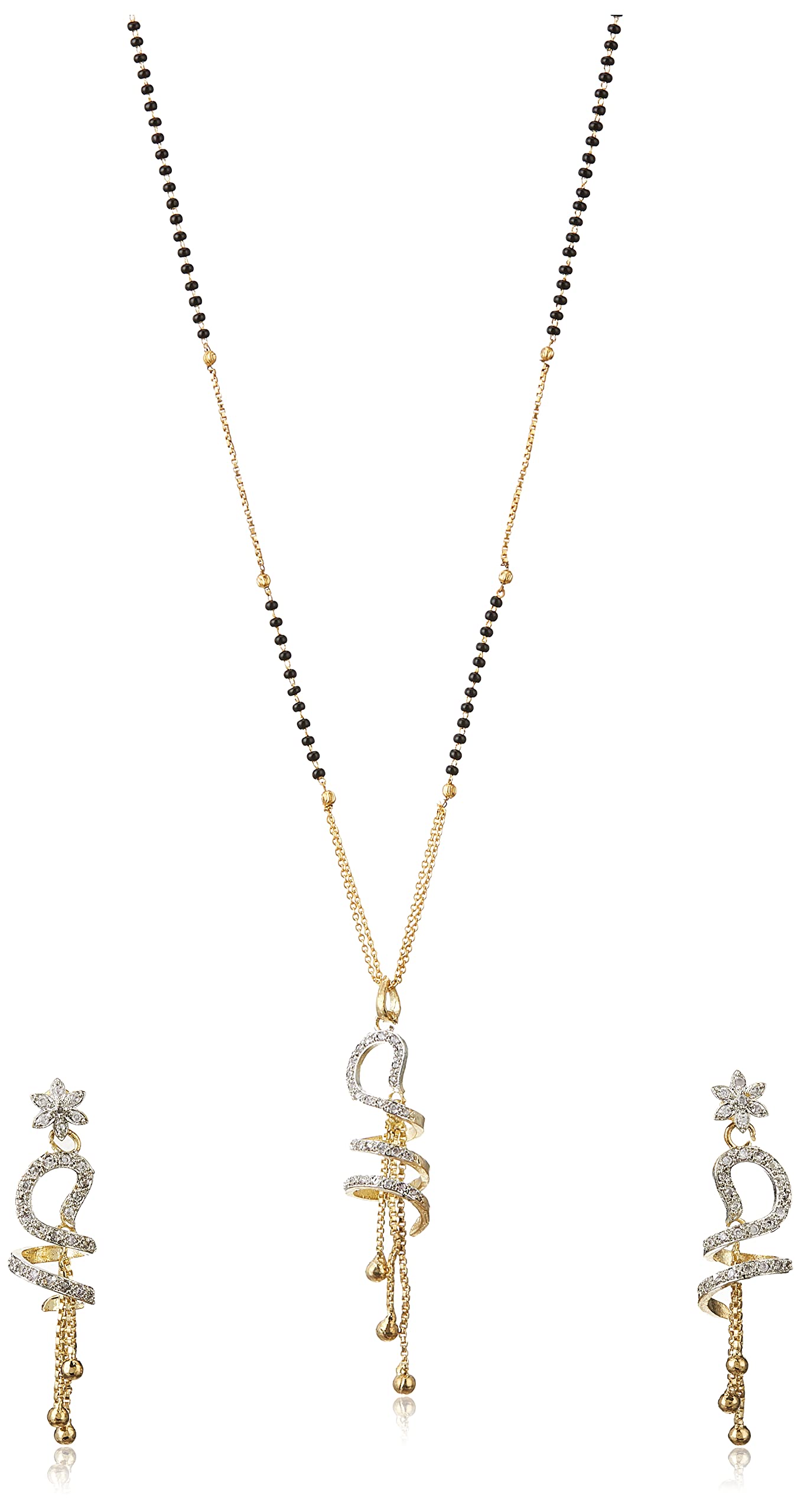 Sukkhi Eye-Catchy Gold Plated Mangalsutra Set for Women (SKR75031SK) (B09BNV1KB7) Amazon Price History, Amazon Price Tracker