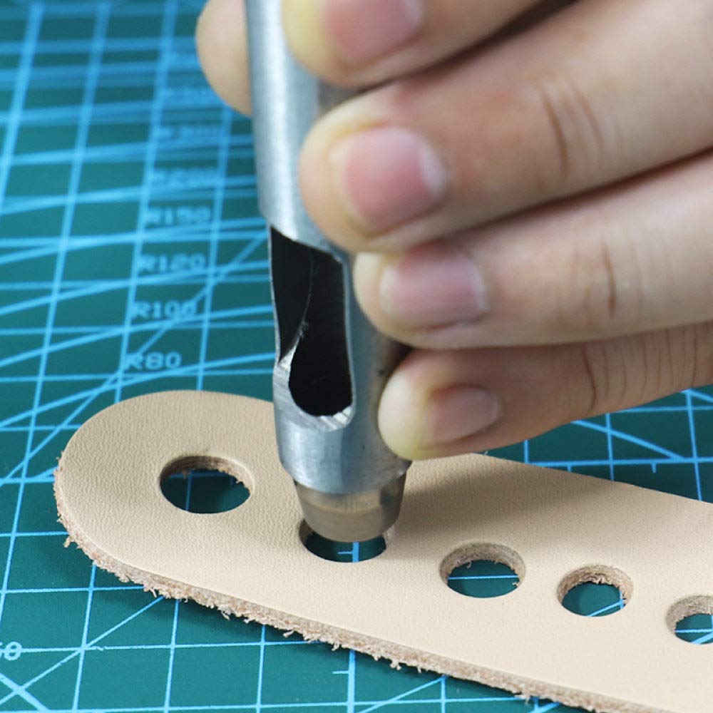 1 sztuk DIY dziurkacz skórzany galanteria skórzana okrągły otwór Craft skórzane narzędzia rzeźba Hollow wiercenie dziurkacz dziurkacz do odzieży płótno, 9mm 1 sztuk