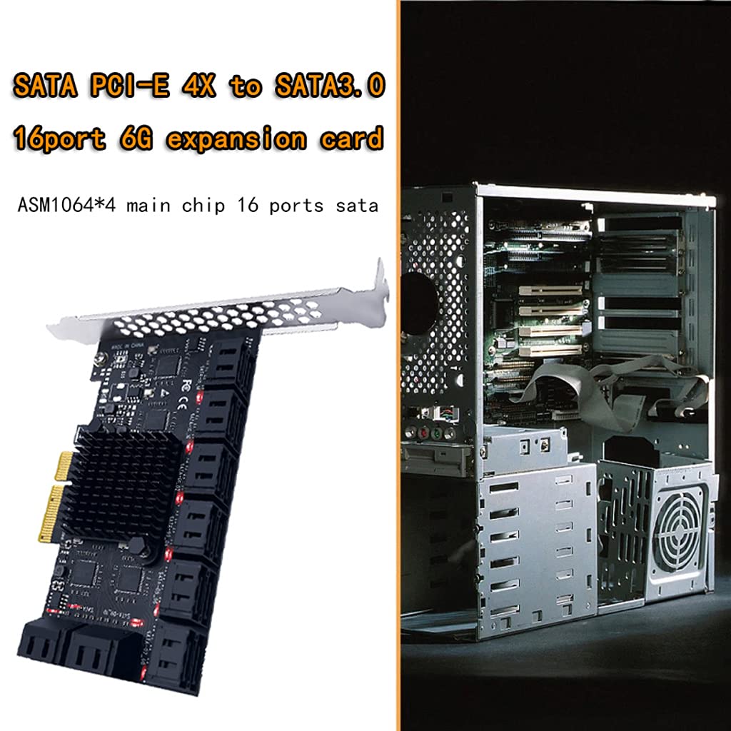 BEIDUOYANG PCIe to SATA3.0 Controller Card 6Gbps Internal Adapter Card Computer Expansion Card with Over Voltage for Protection Computer Expansion Cards