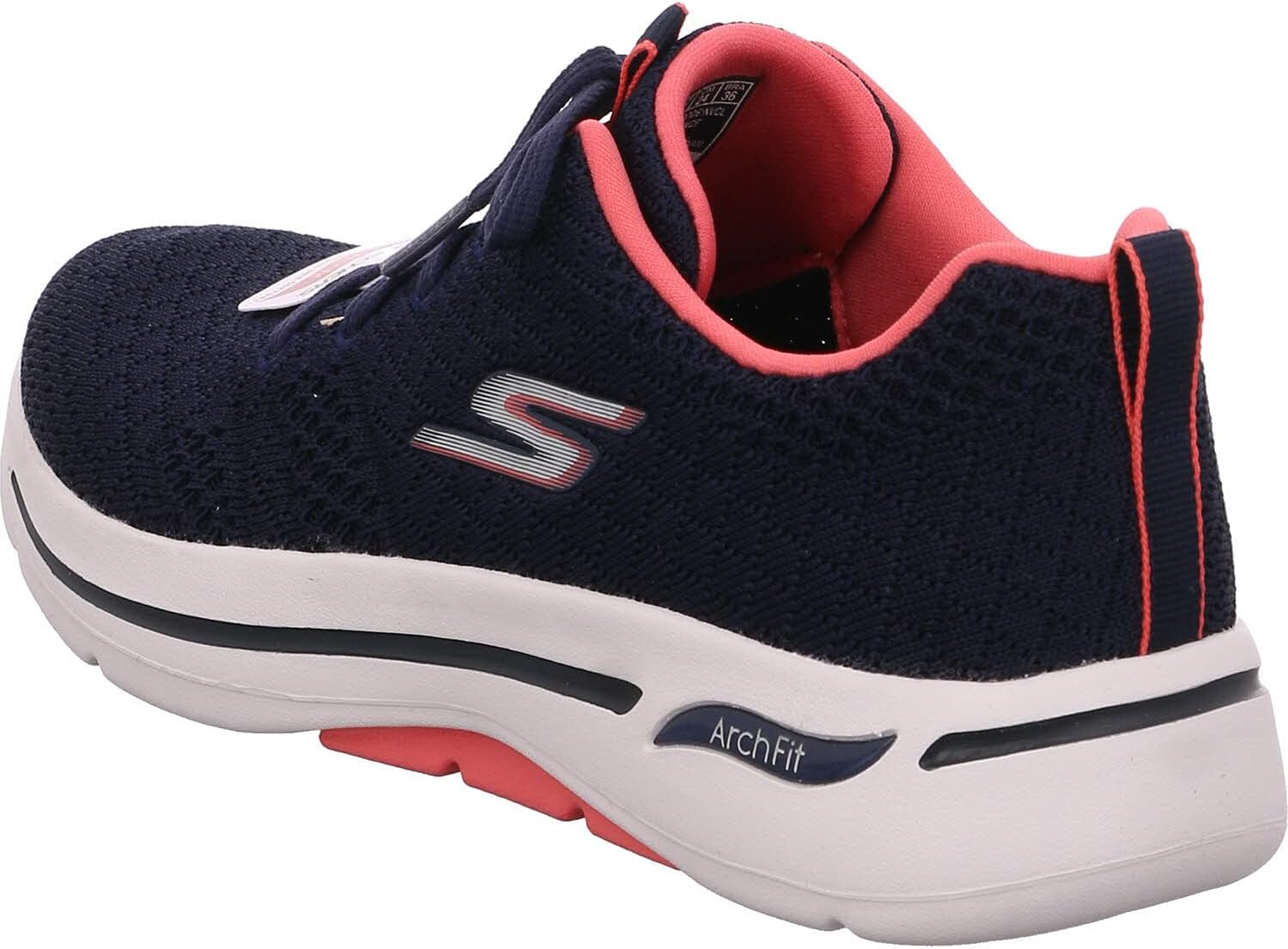 Skechers Women's Go Walk Arch Fit Unify, Navy/Coral, 9 - Image 3