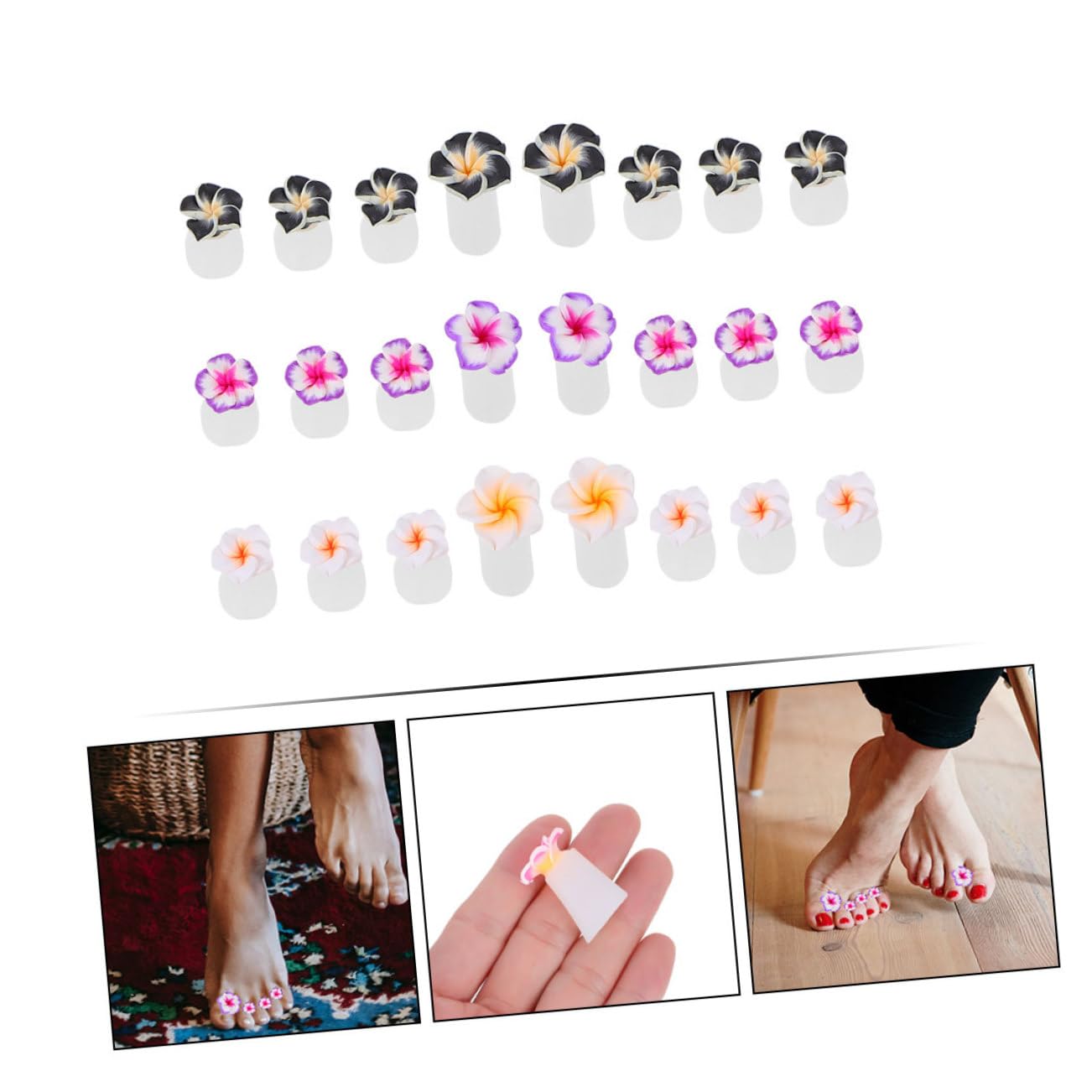 Silicone Toe Separators 24 Piece Set for Pedicure Salon Use