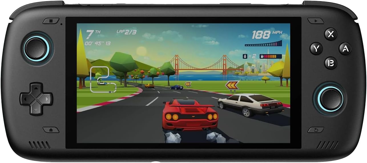 AYN Odin 2 Base Android handheld gaming with high performance Snapdragon 8 Gen 2 Octa-core CPU, Adreno 740 GPU, 8GB RAM, 128GB storage, 6" 1080p screen, Wi-Fi 7, Android 13, HDMI.