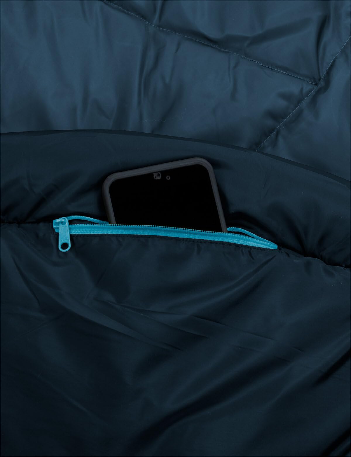 Vaude Sioux 400 S II SYN Sac de Couchage Unisexe pour Adulte Baltic Sea Gauche