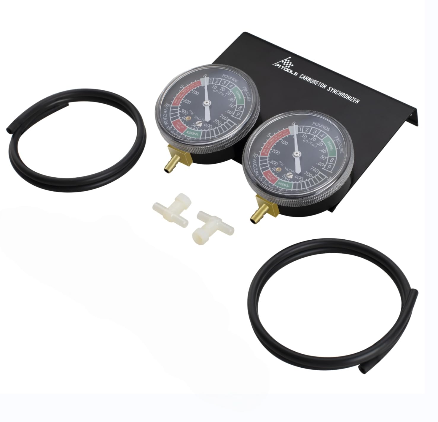 P1 Tools Motorrad Vakuum Vergaser Synchronisator Vergaser Sync Manometer 2 Zylinder | Vergaser-Sync-Messgerät zum Ausgleich des Vakuumdrucks an 2-Zylinder-Motorradvergasern