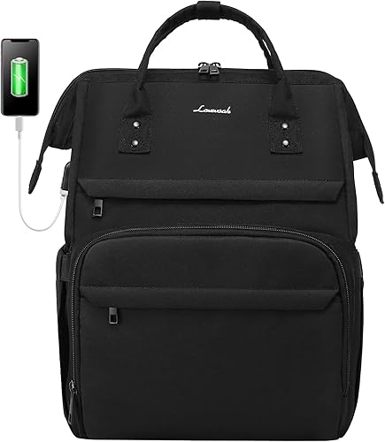 LOVEVOOK - Mochila de computadora portátil para mujer, mochila de 17 pulgadas, para enfermeras, para trabajo, escuela, universidad, bolsas de viaje