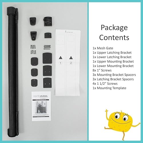 Miniatura 8 de Toddleroo by North States - Puerta de malla retráctil para bebés Puerta de bebé retráctil para interiores - Extra ancha hasta 55 pulgadas de ancho -