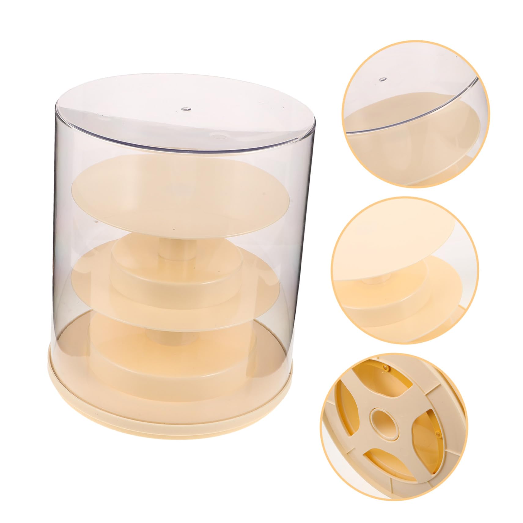 Vitrina Giratoria Transparente Caja Antipolvo para Minifiguras Vitrina de Colección para Exhibir Modelos Estante o Escritorio