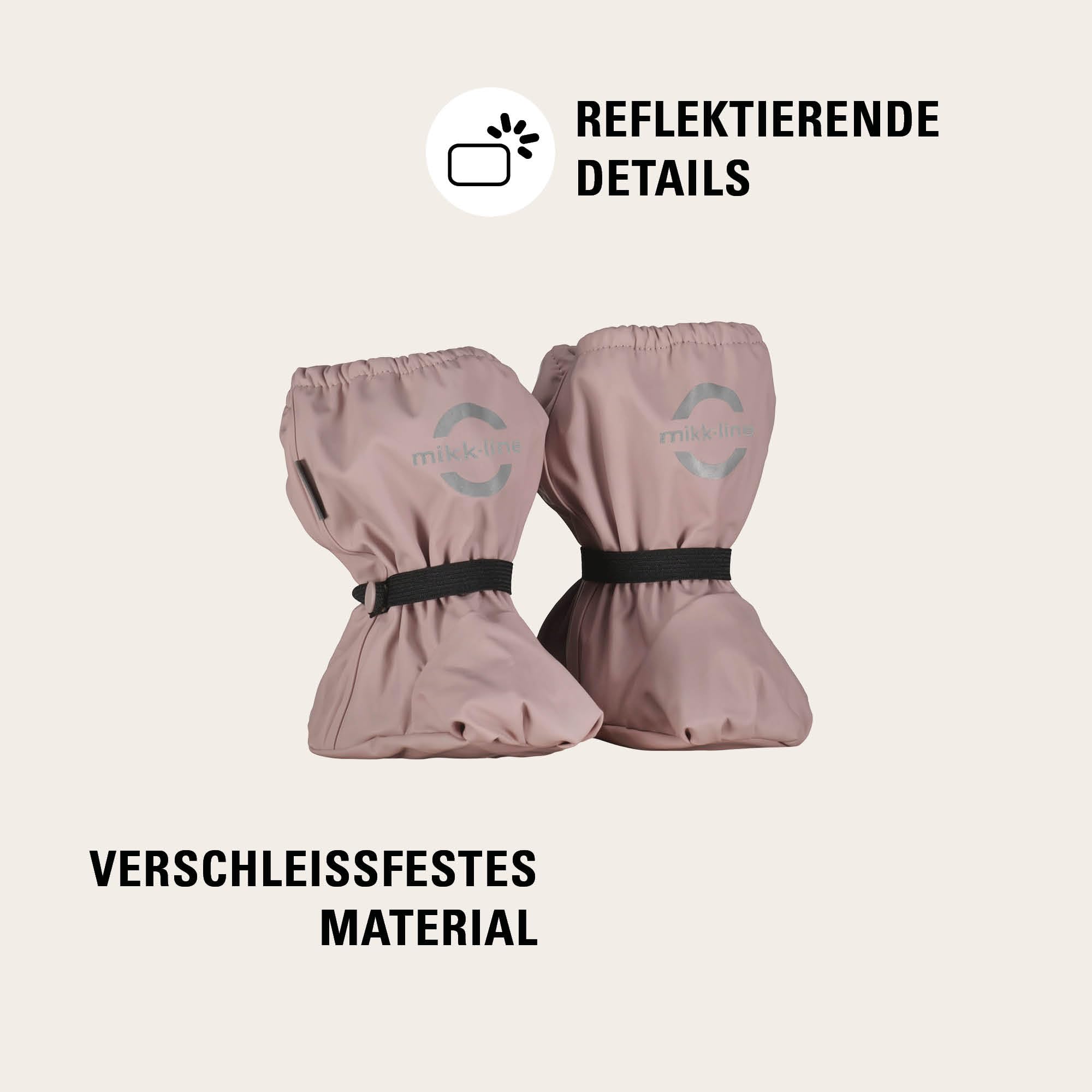 Mikk-line PU Regenfüßlinge mit Fleecefutte Adobe Rose 74 | Oeko-TEX Standard 100 Zertifiziert | Wasserdicht mit Einer Wassersäule von 8.000 mm | Winddicht und isolierend | Kein PFAS hinzugefüg