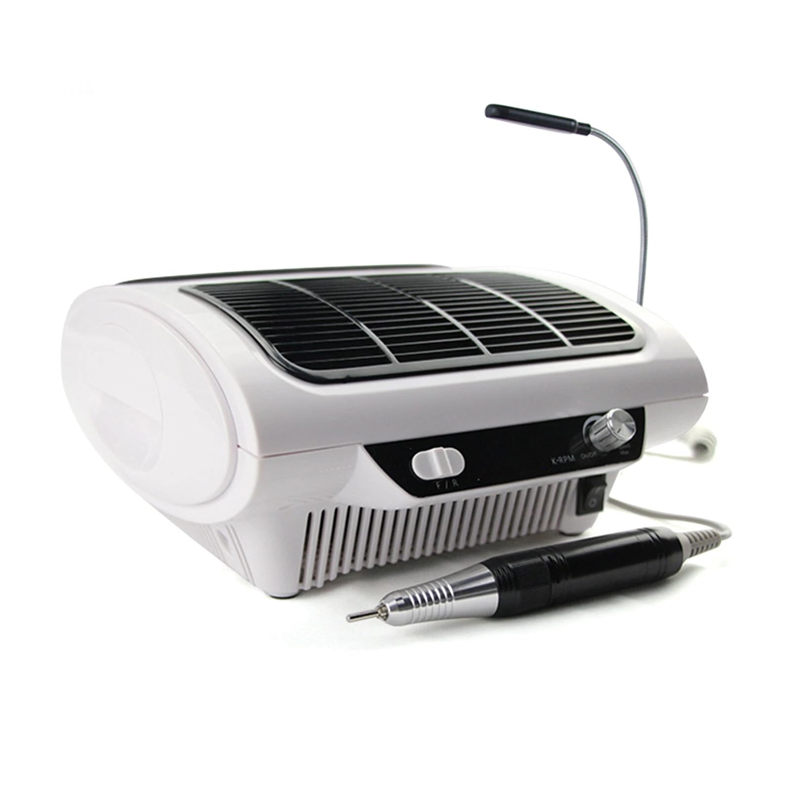 Elektrische Nagelmaschine 3-in-1 Nagelmaschine mit 24W Bürstenmotor, 6 Schleifköpfen, 360° LED-Beleuchtung & einstellbarer Geschwindigkeit 0-30000 U/min für Nagelstudio & Heimmaniküre
