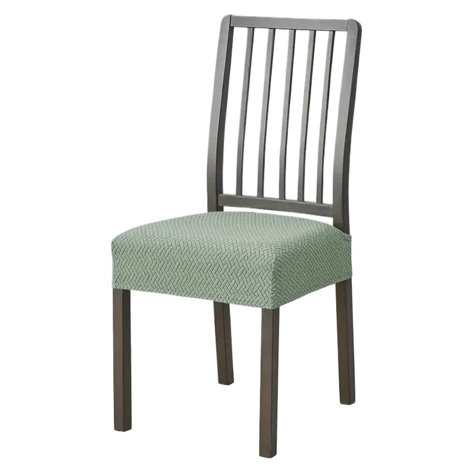 FVDZRFIE Chair Covers 1/4/6pcs Jacquard/Velvet Chair Seat Cover Stretch Removable Chair Slipcover Upholstered Dining Room Seat(Color 6,4pcs)