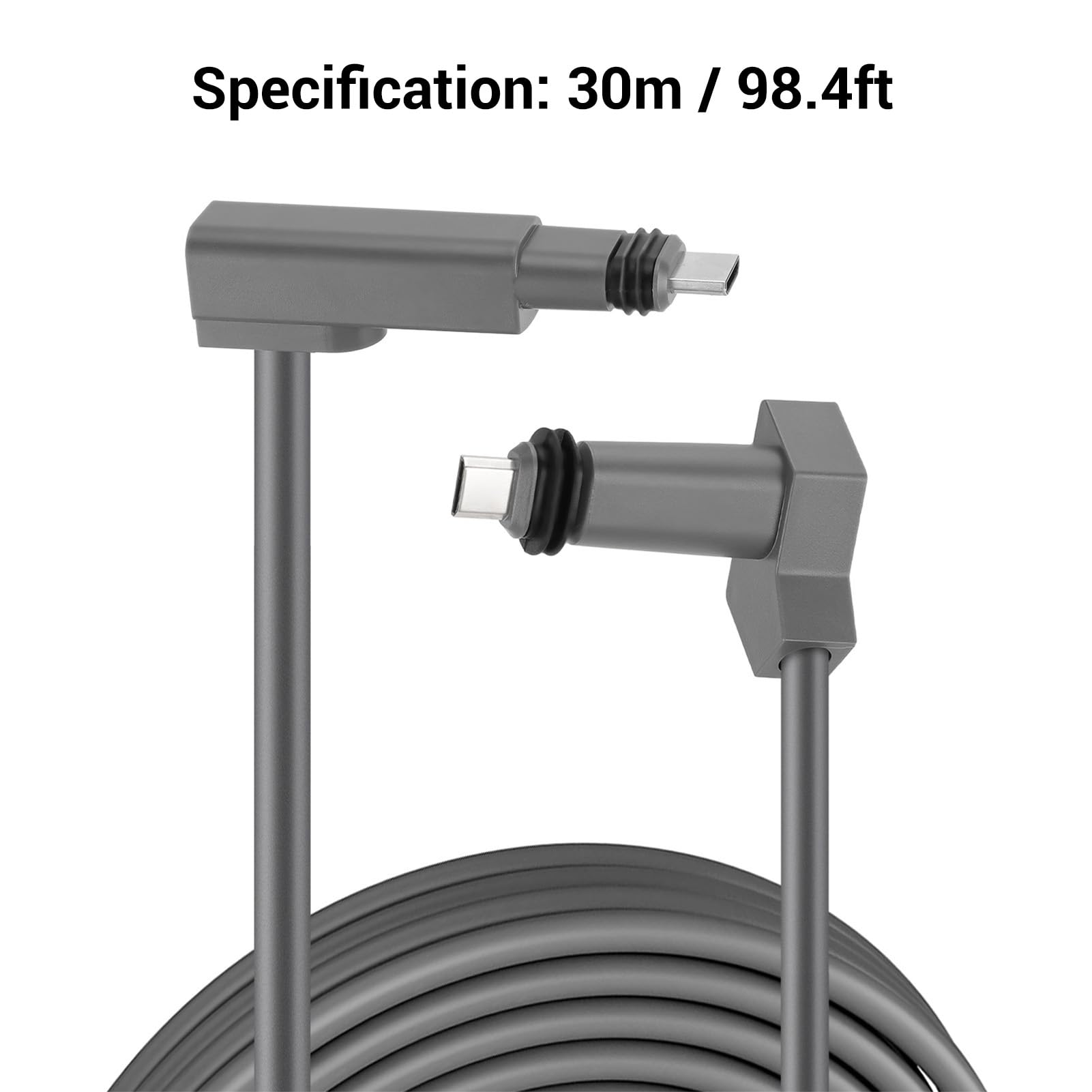 Brrnoo Cavo di prolunga satellitare rettangolare 30 m, impermeabile, compatibile con antenna Internet Gen 2 V2, trasmissione fino a 1200 Mbps, conduttore in rame