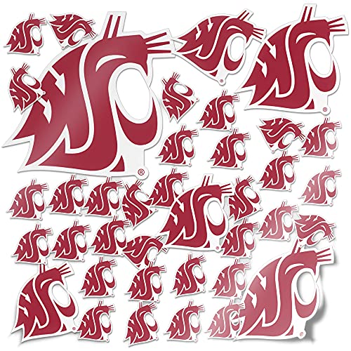 Washington State University Cougars WSU Cougs Wazzu Sticker Vinyl Decal Laptop Water Bottle Car Scrapbook (Sheet - Type 3) Washington State University Cougars WSU Cougs Wazzu Sticker Vinyl Decal Laptop Water Bottle Car Scrapbook (Sheet - Type 3)