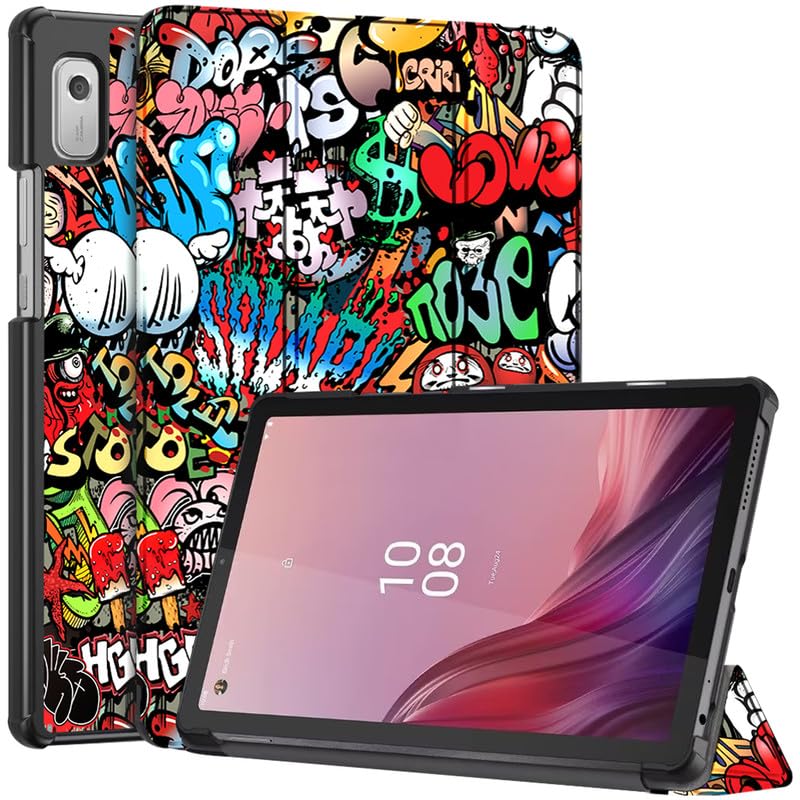Robustrion Cover for Lenovo Tab M9 Cover Case Trifold Flip Stand Case for Lenovo M9 9 inch Tablet (ZAC50115IN / ZAC50120IN / ZAC50163IN) - Hippy (B0C7TSV35C) Amazon Price History, Amazon Price Tracker