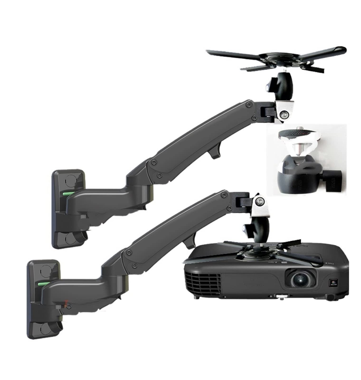 Soporte de pared para proyector F150PR-A de movimiento completo negro
