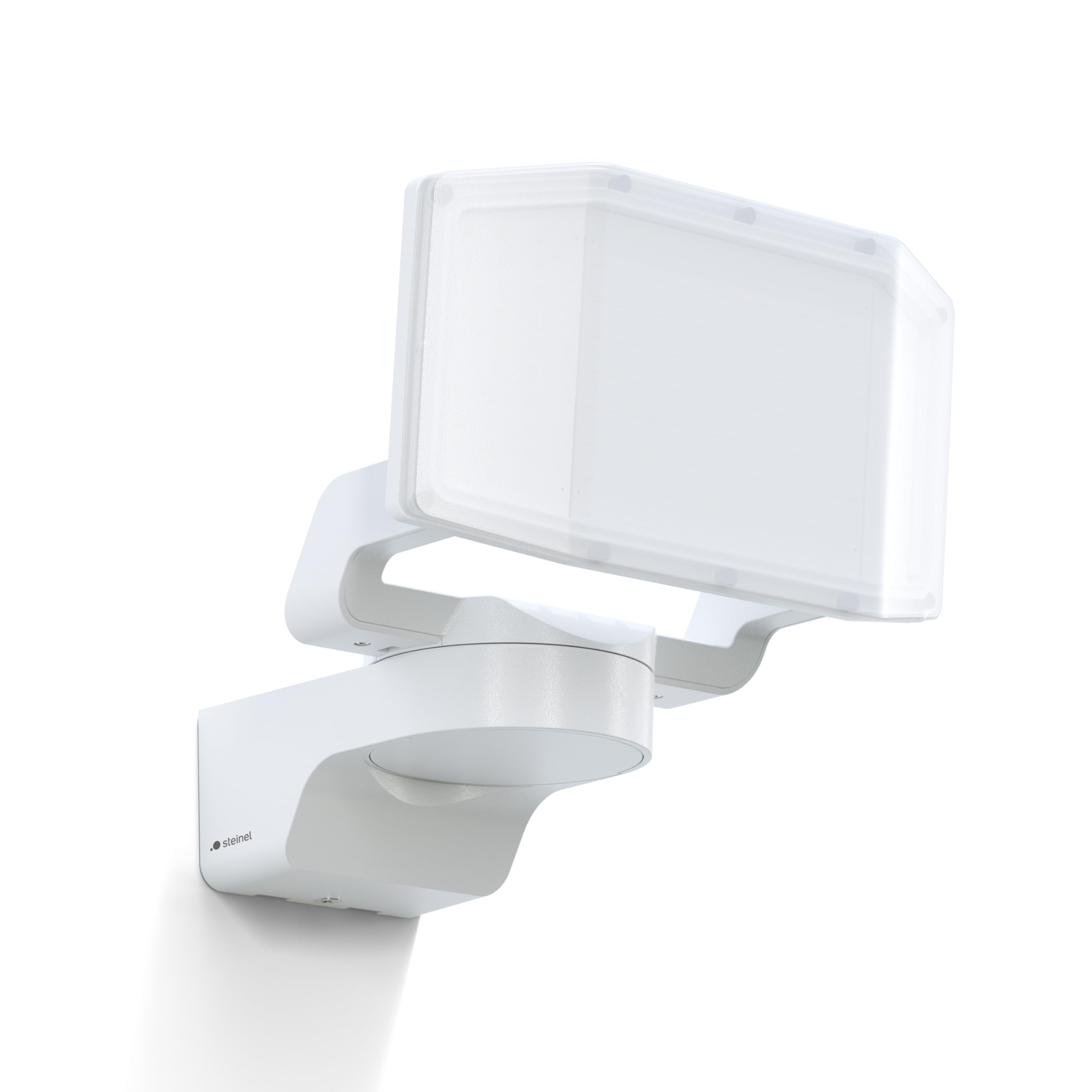 Steinel White Led Spotlight Xled Protect Panorama Floodlight, Led Panel Fully Swivelling, 3000 K Warm 13.6 W, Ip54