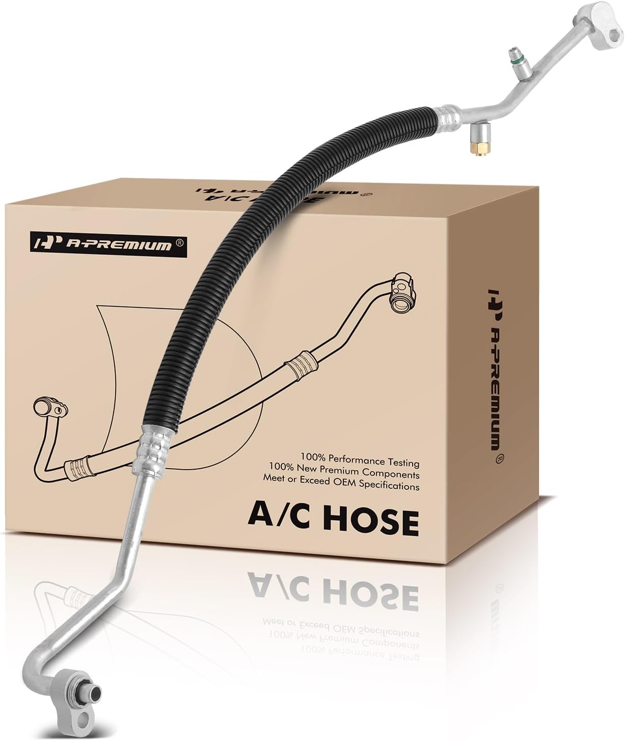 A-Premium A/C Discharge Line Hose Assembly Compatible with Chevrolet Uplander 2006-2009 & Buick Terraza 2006-2007 & Pontiac Montana 2006-2009 & Saturn Relay 2006-2007, 3.9L, Compressor to Condenser