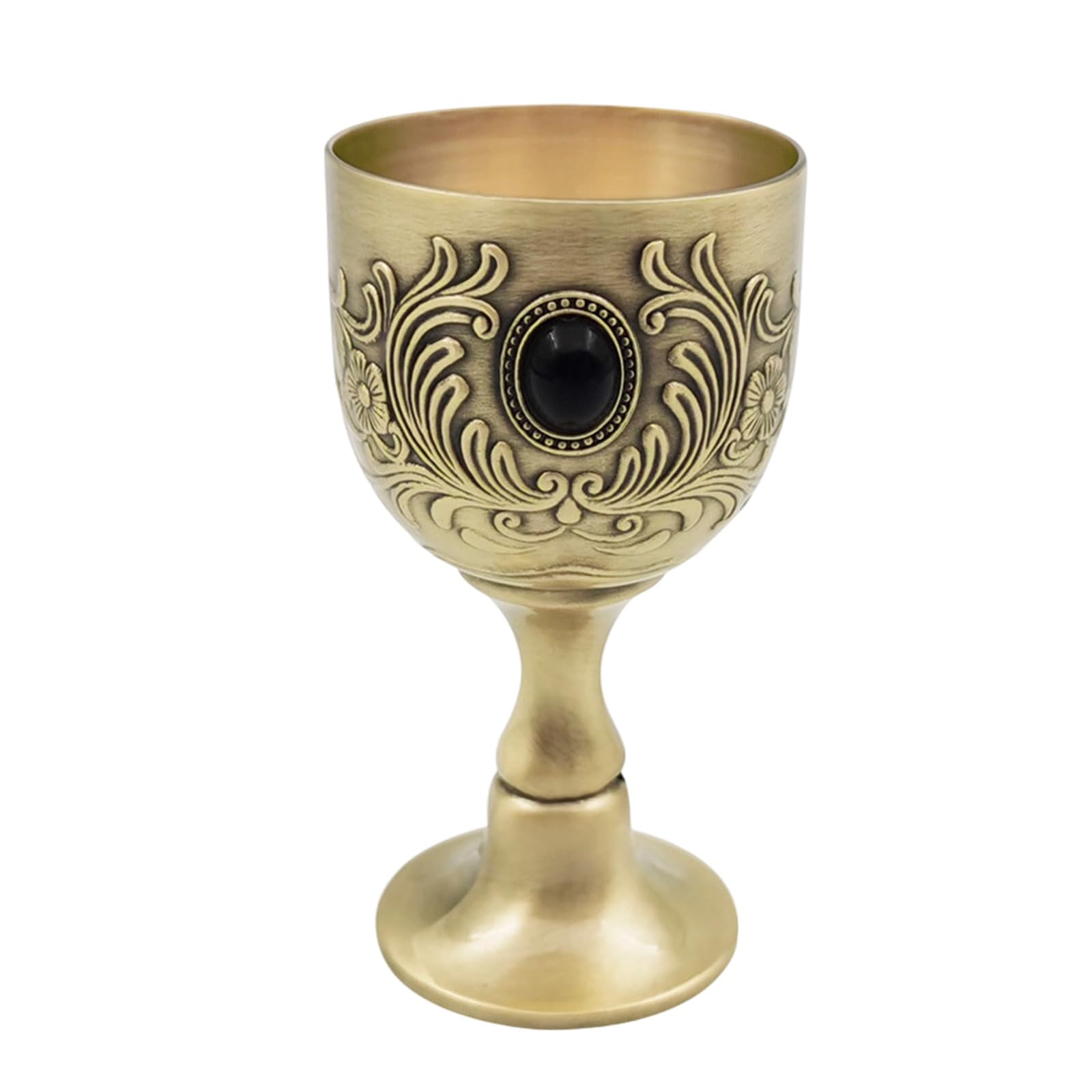Tsophreniq Antique 50ml Metal Shot Glass with Embossing Pattern Goblet Wine Cup Perfect for Holiday Parties Liquor Tasting Drinking Cup