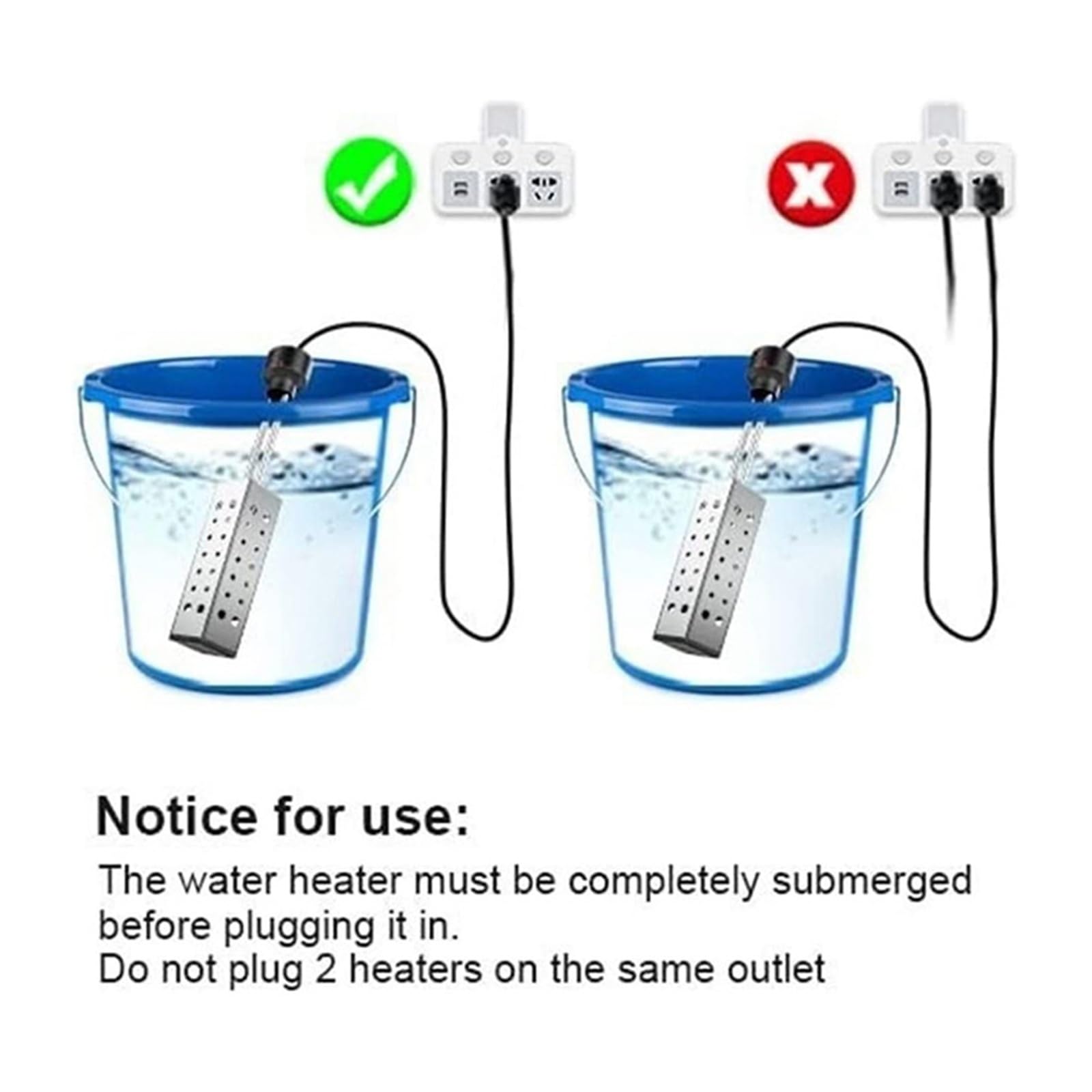 Wassererhitzer, 1500W Tauchsieder, Poolheizung mit automatischem Timer, Sichere