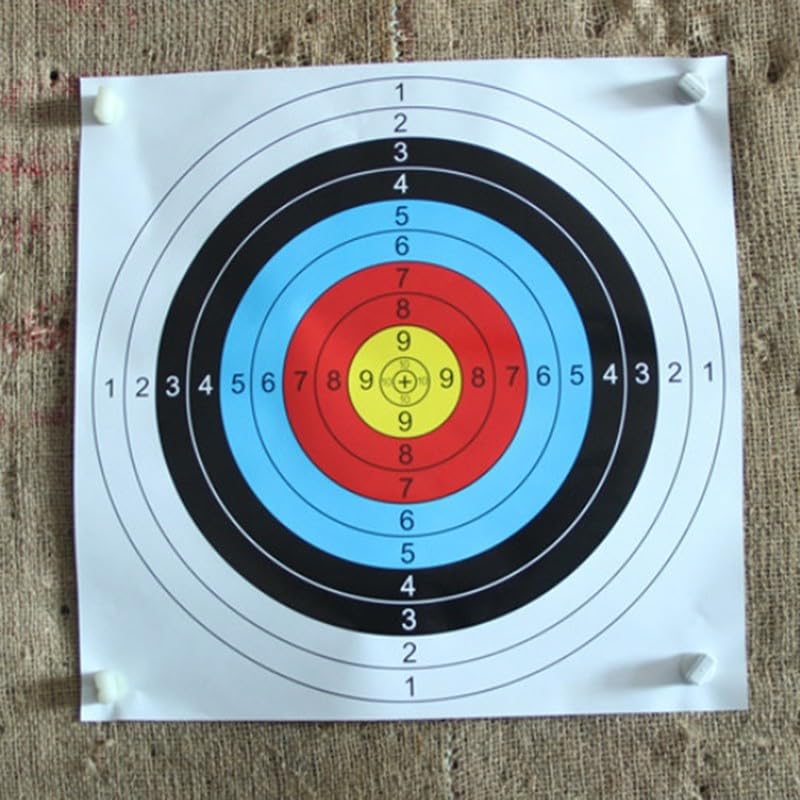 10 pezzi di carta bersaglio per arco e freccia shoo ting training, 10 * carte bersaglio 60 * 60 * 0,1 cm