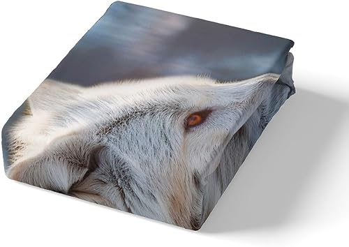 Miniatura 4 de 3D Wolves Printed Bedding Set,Arctic Wolf Duvet Cover forKidsTeenBoysGirls,Wild Animals Comforter Cover Decorative Room,White Wolf