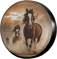 Vista 22 de Delerain Cubierta de neumático de repuesto con bandera estadounidense, cubierta de rueda de gato, protección solar impermeable para camiones