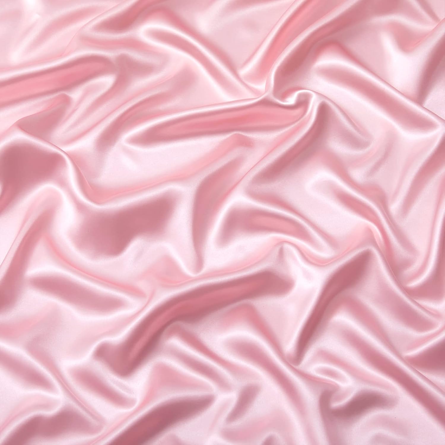 VACVELT 3pcs Extra Deep Pocket Satin Fitted Sheet Set Queen Bed Set, Pink Bottom Sheet Fit 18-24 Inch Deep Pocket Mattress, Silky Bedding Set Soft & Ultra Deep Fitted Sheet & 2 Pillowcase