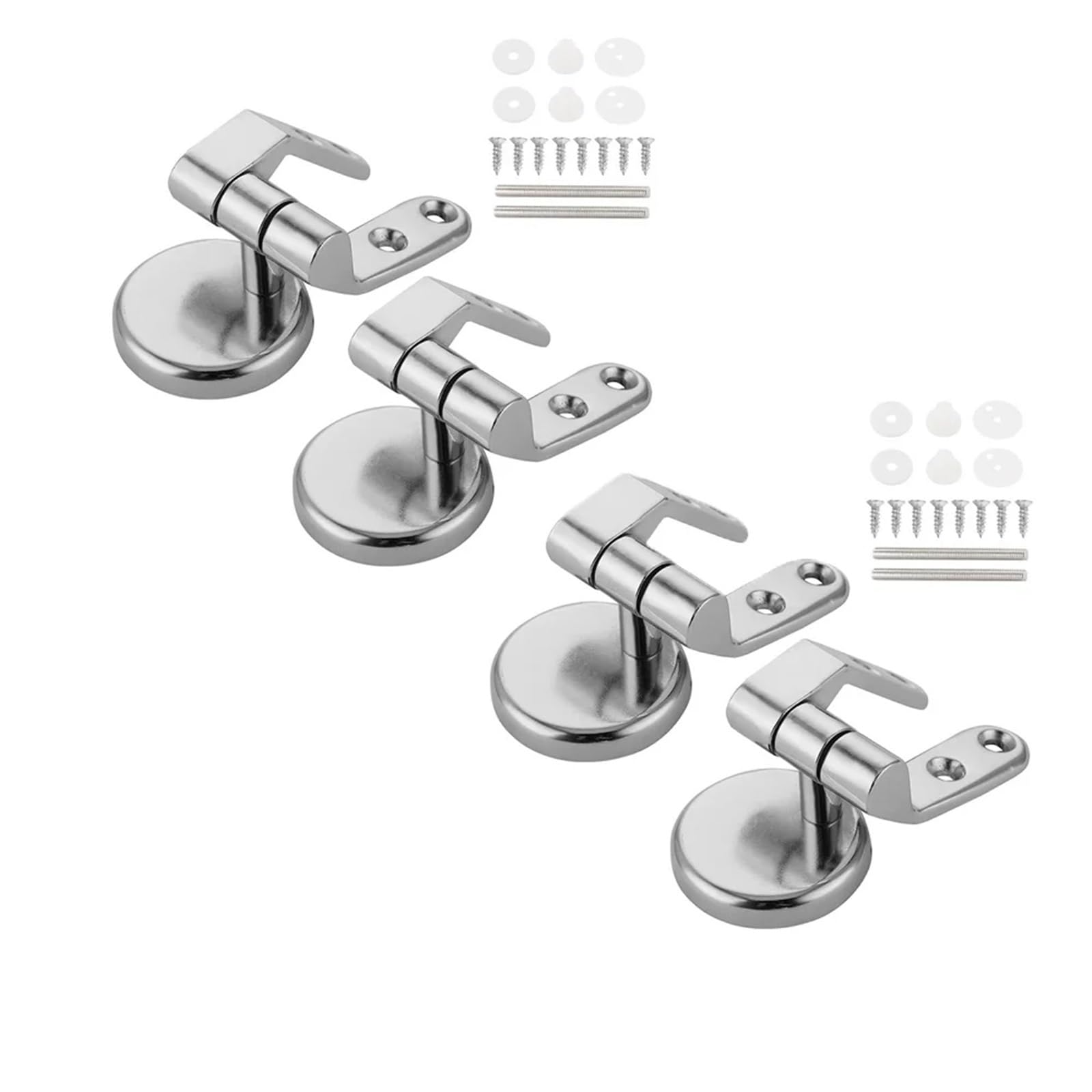 4 bisagras universales for asiento de inodoro, acero inoxidable, for fijar la parte superior del, piezas repuesto for, conector montaje Para Asientos