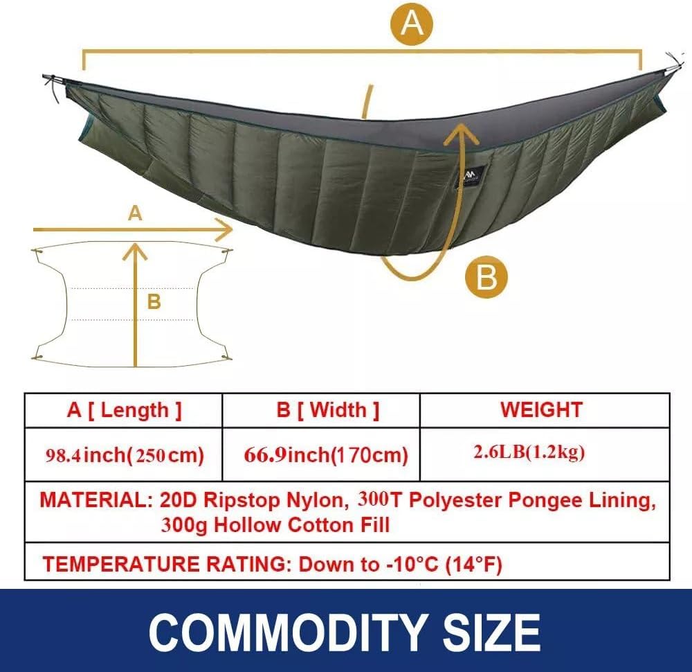 double hammock underquilt packed in compression sack showing compact size