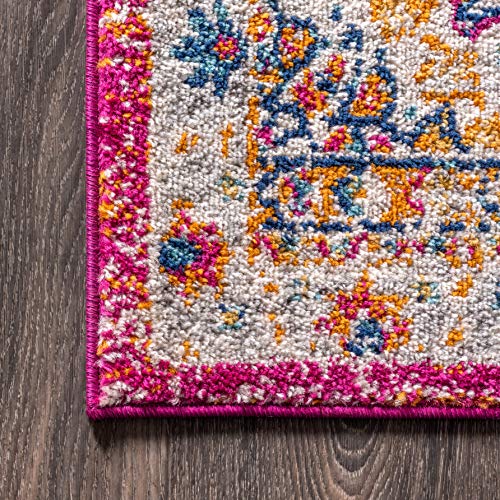 Tapete JONATHAN Y Boho Vintage Rosado/Crema 2x8 miniatura 4