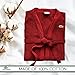 Lacoste Classic Pique Bath Robe, 100% Soft Cotton Terry, Unisex Bathrobe for Adult Women & Men, Luxury Robe for Spa, Super Absorbent & Quick Drying, One Size Fits Most, Formula One