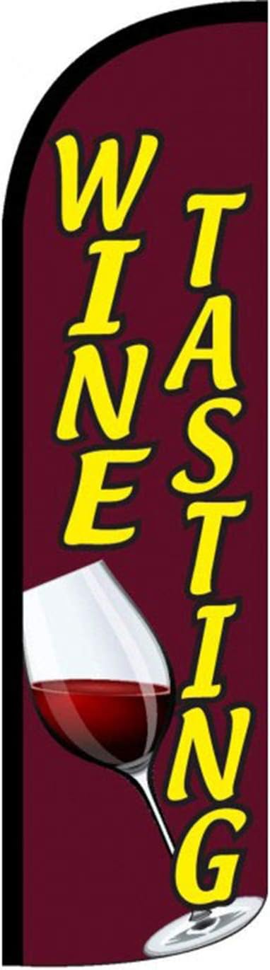 NEOPlex - "Wine Tasting" 12-Foot Windless Swooper Feather Flag (Flag ONLY)