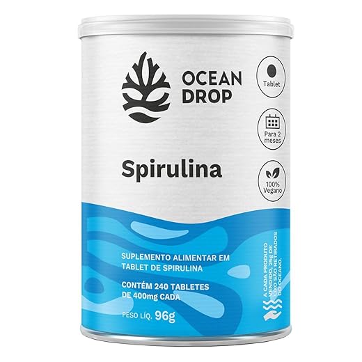 Spirulina Ocean Drop - 240 Tabletes de 400mg