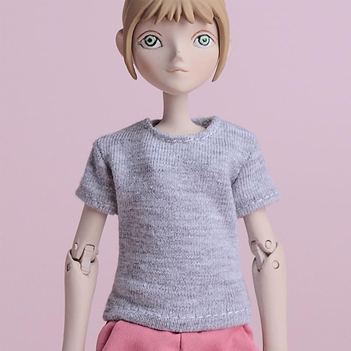 HiPlay ATStory 1/12 Scale Figure Doll Clothes: Mecha Girl Manica Corta Crop Top - Grigio Per 6 Action Figure da Collezione DKTXH