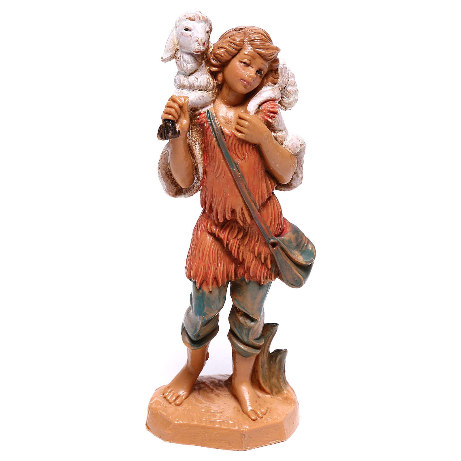 Statua pastorello in ginocchio Fontanini 12 cm