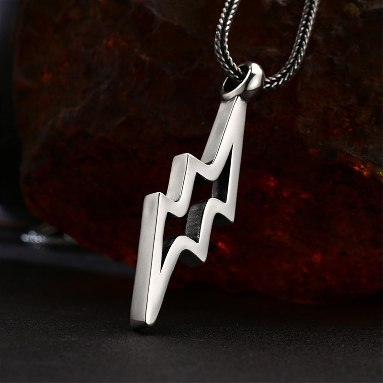 Herren Halskette Herrenhalsketten, Glänzend Geometrische Symbole Anhänger