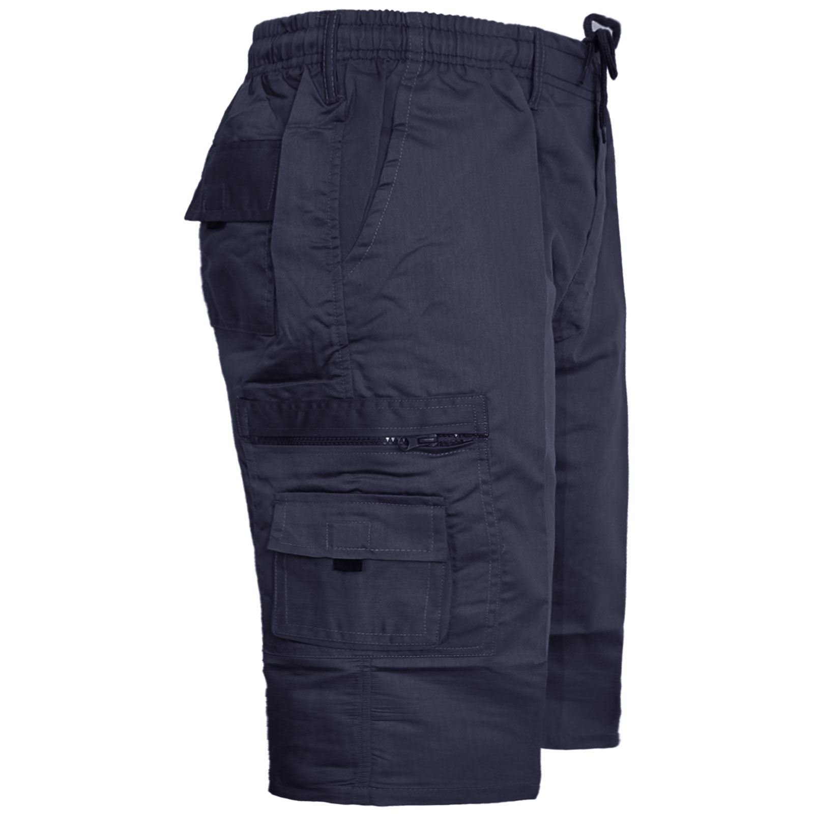 Runway Splash Men's Navy - Ma001 Small (Amir) Cargo Combat Plain Shorts Summer Cotton Beach Shorts Pockets Long Sz 30-44[Navy ,Xxxxl]