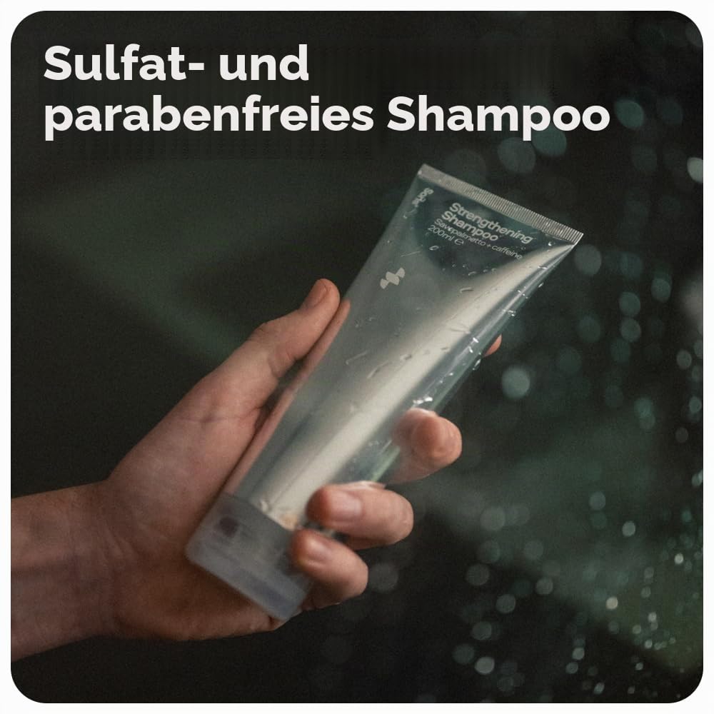 Sons Minoxidil 5%, Haarwachstum Shampoo & Biotin für Männer bei Haarausfall | Klinisch Bewährt, Ergebnisse nach 3 Monaten, Shampoo mit Koffein & Sägepalme, Zitrusduft, 3-Monats-Vorrat.