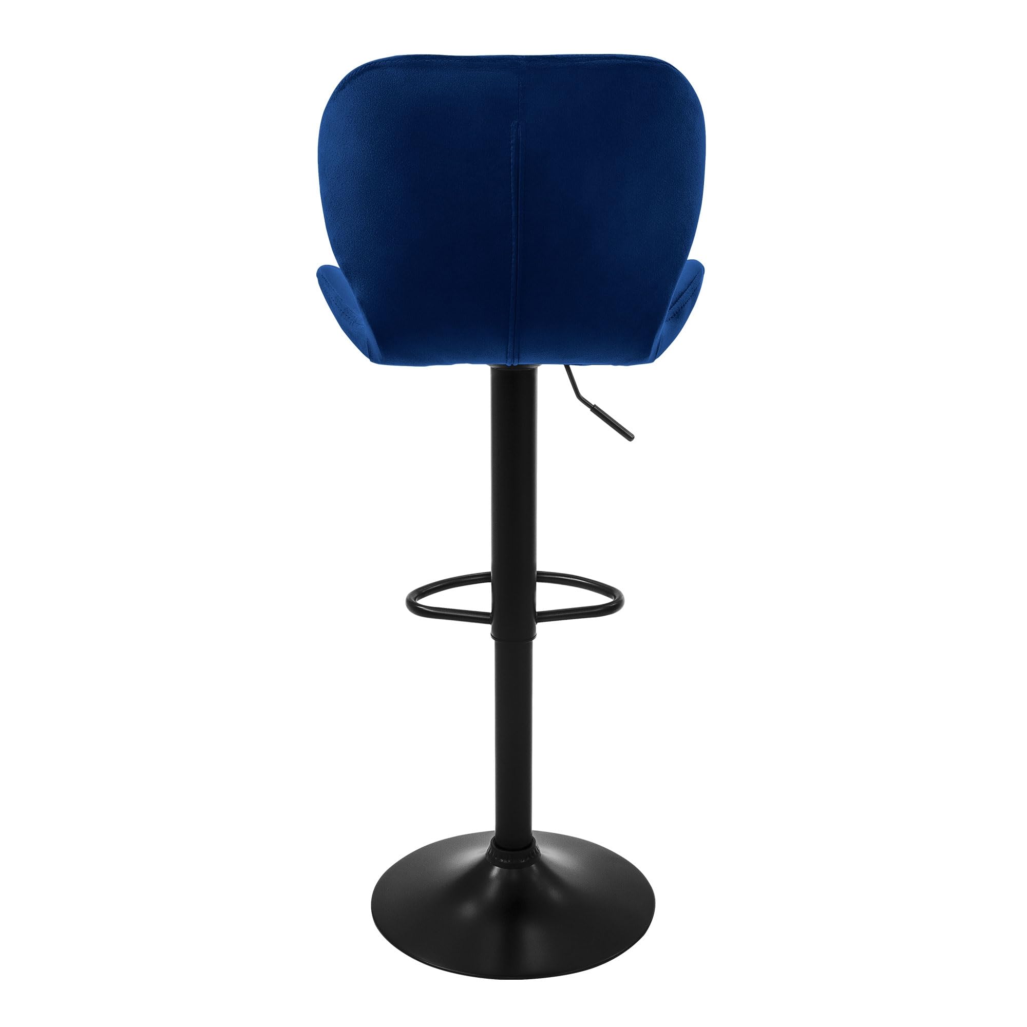 Set van 4 barkrukken zwart fluwelen bekleding met rugleuning en voetensteun in hoogte verstelbaar 62-82cm ML-Design - ML-Design Set van 4 barkrukken zwart fluwelen bekleding met rugleuning en voetensteun in hoogte verstelbaar 62-82cm ML-Design - ML-Design
