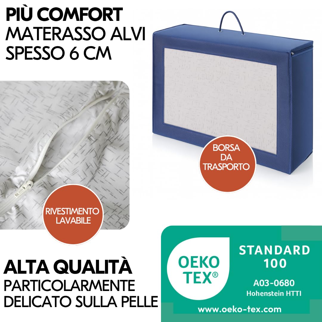 hauck Set Dream N Play Culla Neonato con Materasso Alvi 120x60cm - Lettino Neonato da Viaggio Pieghevole - Lettino da Campeggio con Borsa e Zanzariera - (Blu acqua)