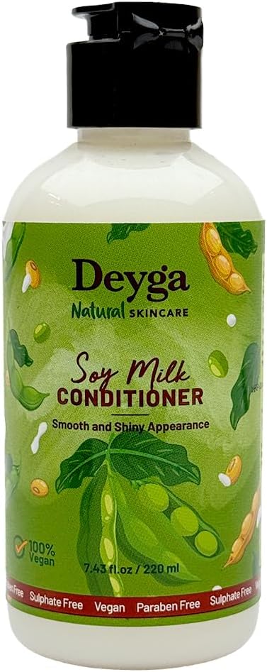 Deyga Soy Milk Conditioner (220ml) | Repairs Dry & Rough Hair | Deep Nourishment & Smooth Finish | Free from Paraben & Sulphate