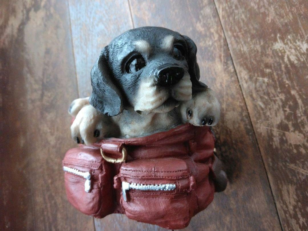 犬の置物 貯金箱 鞄に入っている可愛さ お部屋にマッチします