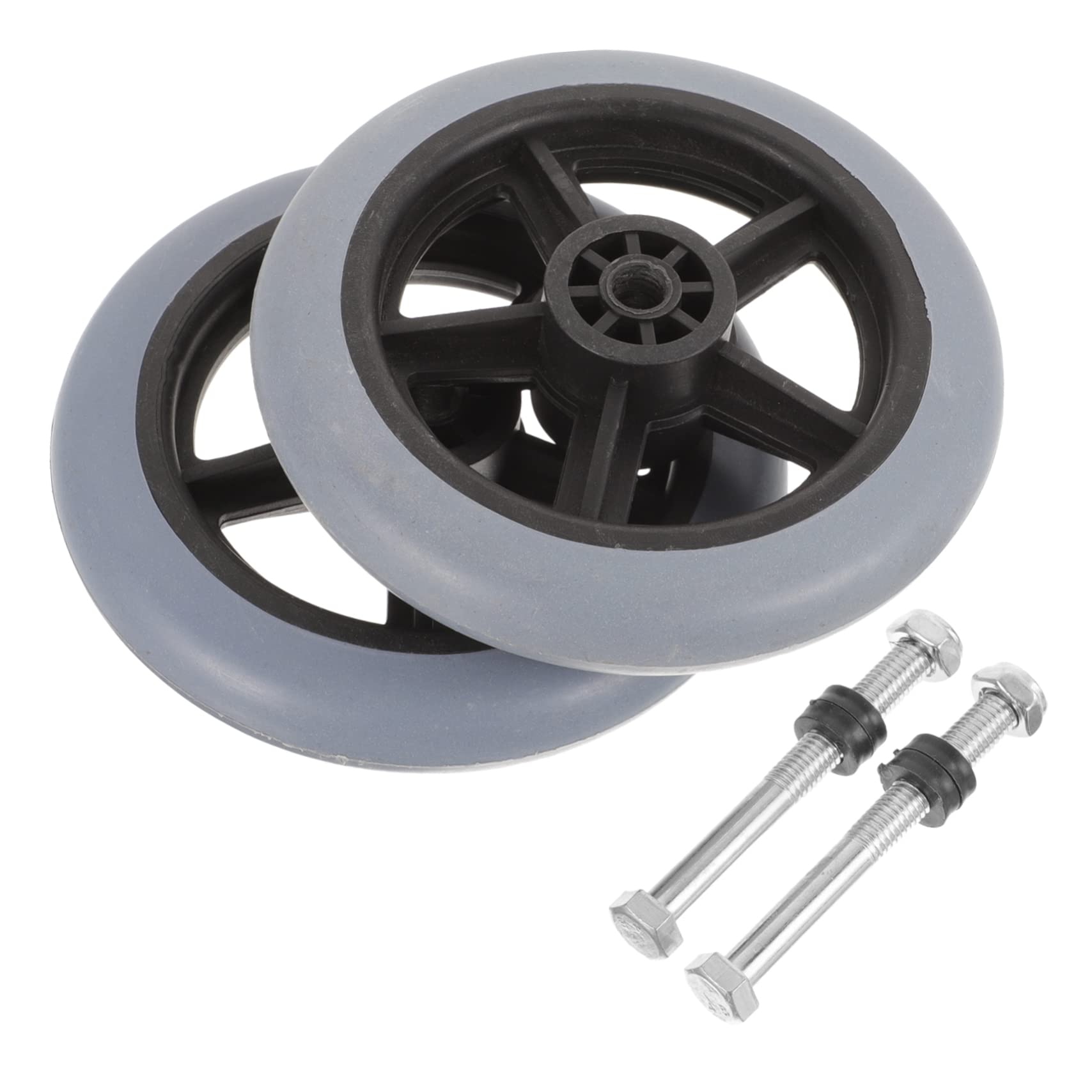 HOMOCONO Wheelchair Accessories 2 Pack Small Wheelchair Wheels Replacement Tire for Easy Install