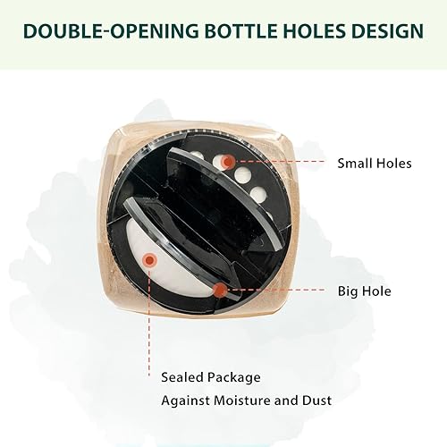 Miniatura 8 de Soeos Pimienta negra orgánica molida, 18 onzas (17.99oz), sin OMG, orgánica, recién empaquetada para mantener los pimientos frescos, pimienta negra