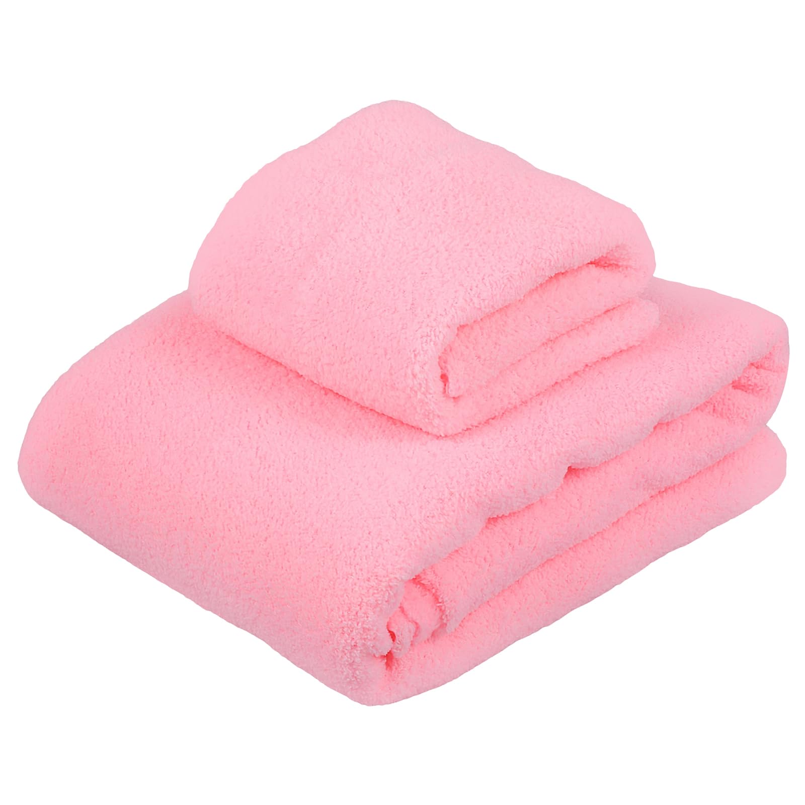 2 Pcs Highly Absorbent Bath Towel Set High Density Towel and Wash Cloth Set for Home Hotel Bathroom