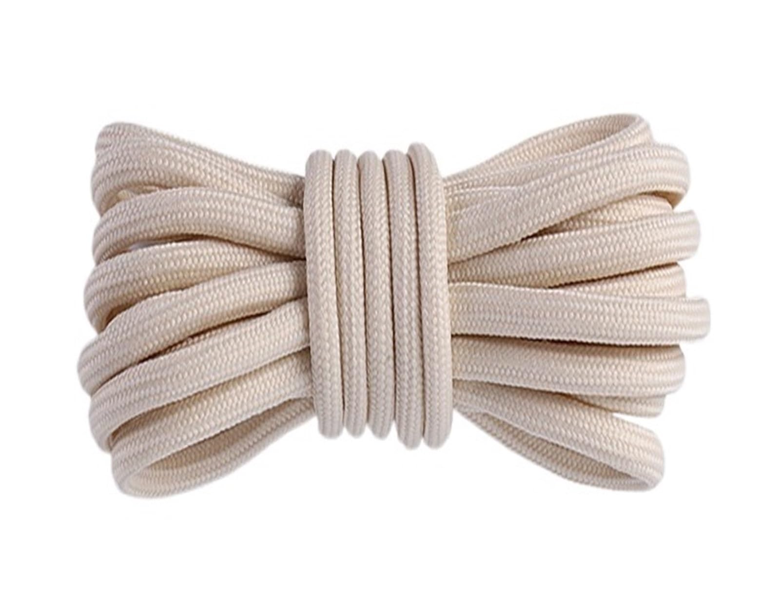 GPDNBIEU Shoelaces, Round Shoelaces for Sports Boots Shoelace Sneakers Shoe Laces Shoestrings Lace Woman Man(Beige Yellow,140cm)