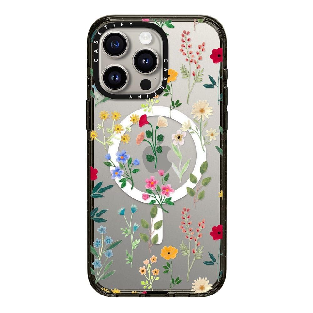 CASETiFY Impact Case for iPhone 15 Pro Max [4X Military Grade Drop Tested / 8.2ft Drop Protection/Compatible with Magsafe] - Flower Prints - Spring