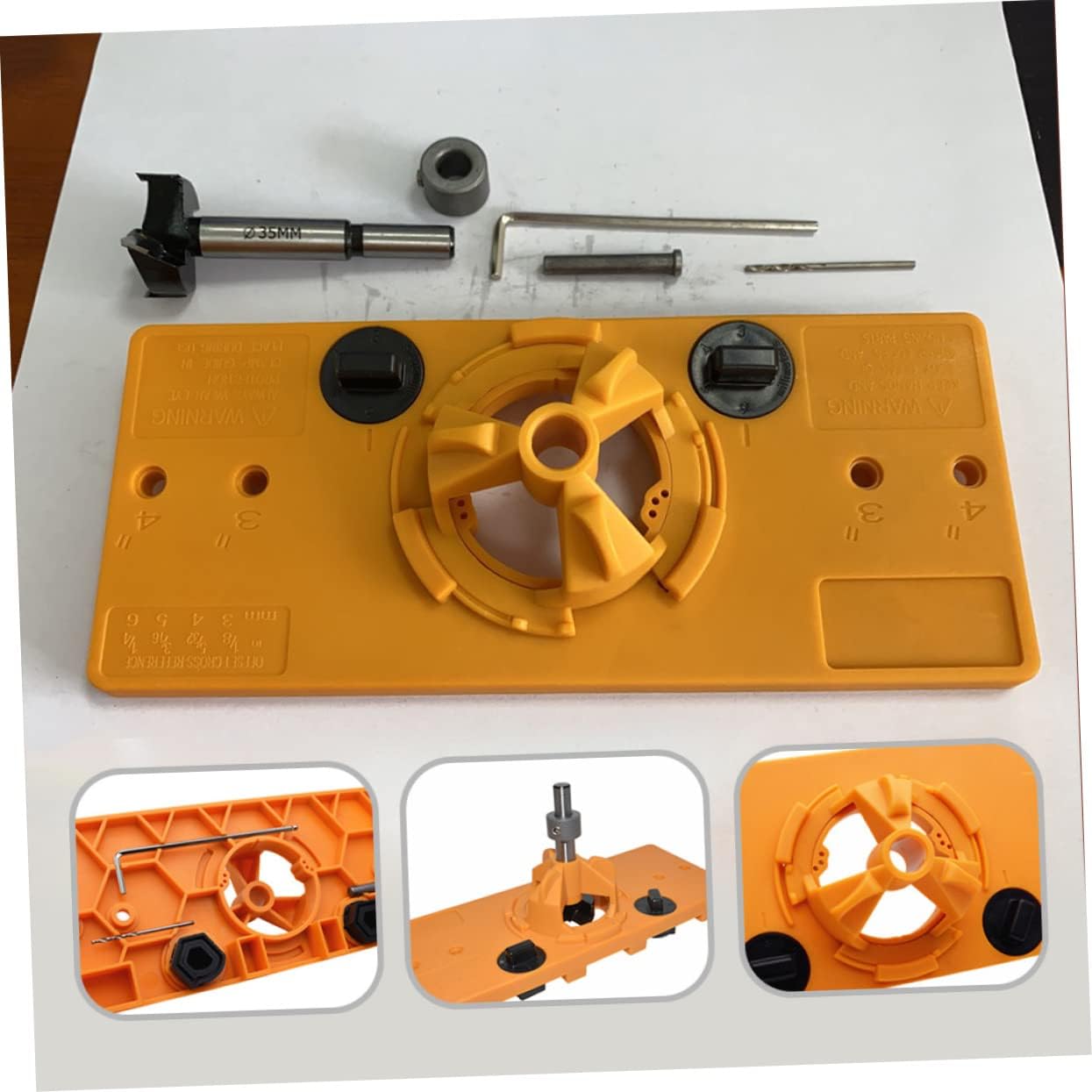 1set Hinge Hole Positioner Kit for Woodworking Accurate Tool Construction for Installing Concealed Hinges Cabinets and Doors
