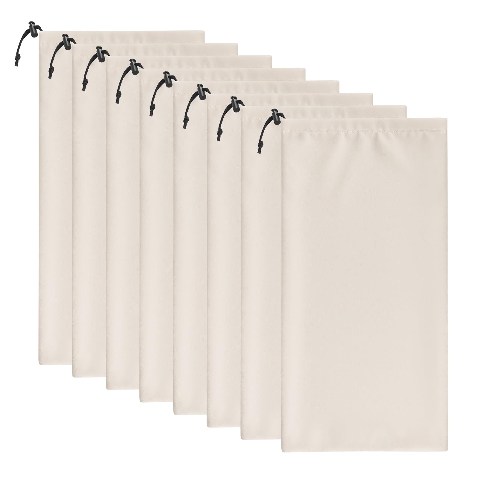 LAKE OF FIRE 8-teilige Flanell-Schuhbeutel für Reisen – 45,7 x 22,9 cm Packtaschen für Koffer, Schuhe, Beige, Tragbar, leicht
